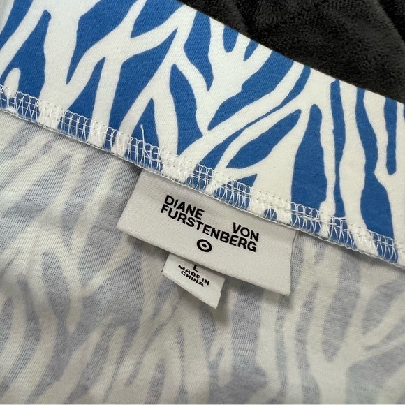 Diane Von Furstenberg X Target Skirt Women Large Midi Knit A Line Sea Twig B9 - Picture 6 of 9